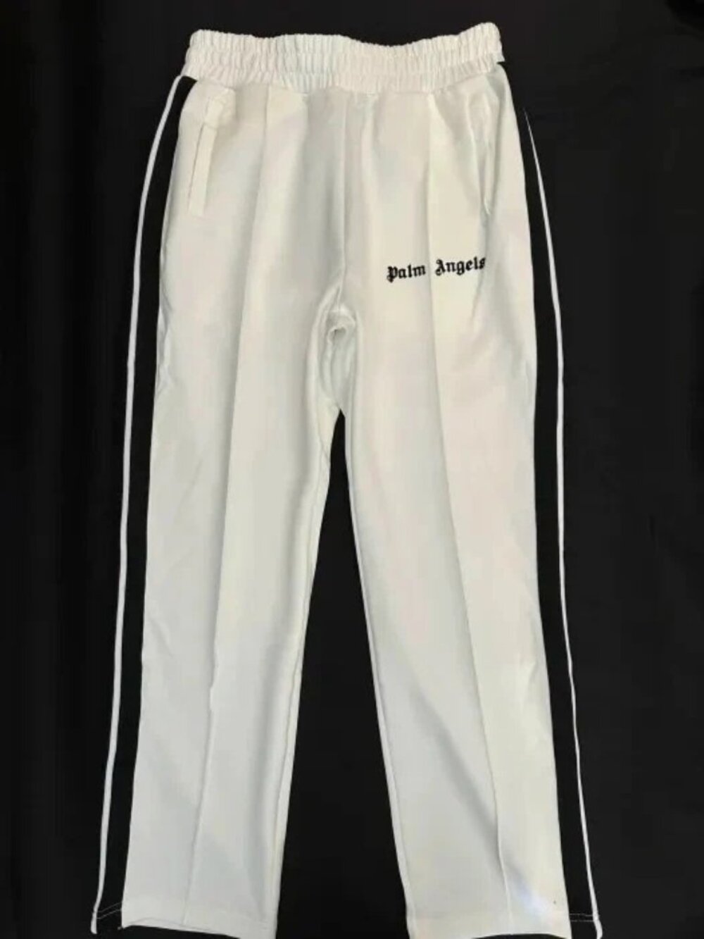 🔥Palm Angels 🔥 White Tracksuit Pants White/Black - Size: Large